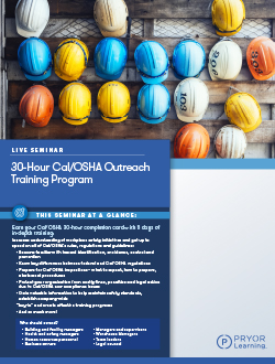30-Hour Cal/OSHA Outreach Training Program (5-Day)