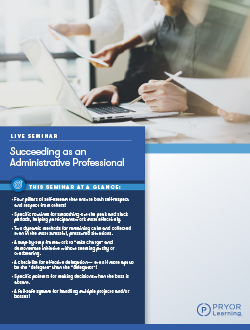 Succeeding as an Administrative Professional