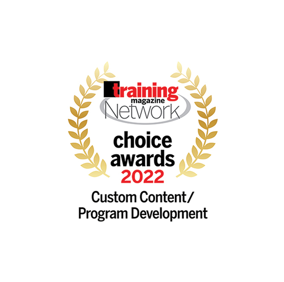 Network Choice Award &ndash; Custom Content/Program Development by Training Magazine