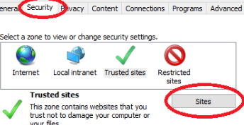 Click the Security tab