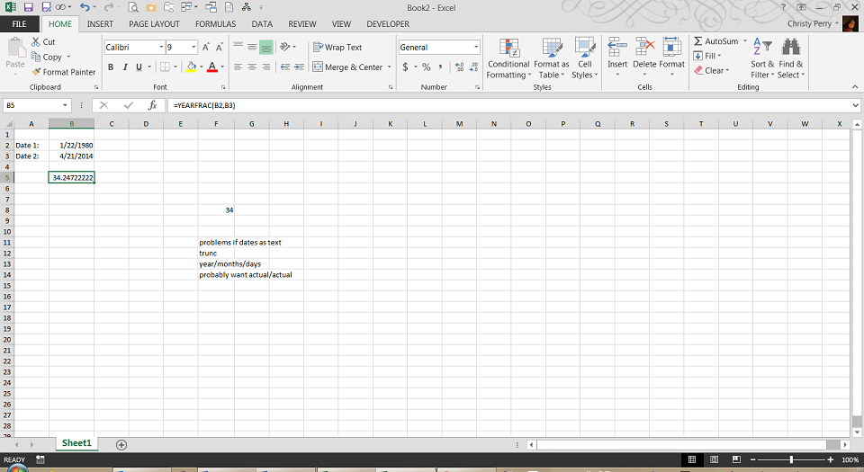 Fred Pryor Seminars_Excel Formula to Calculate Age 1