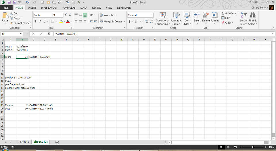 Fred Pryor Seminars_Excel Formula to Calculate Age 2