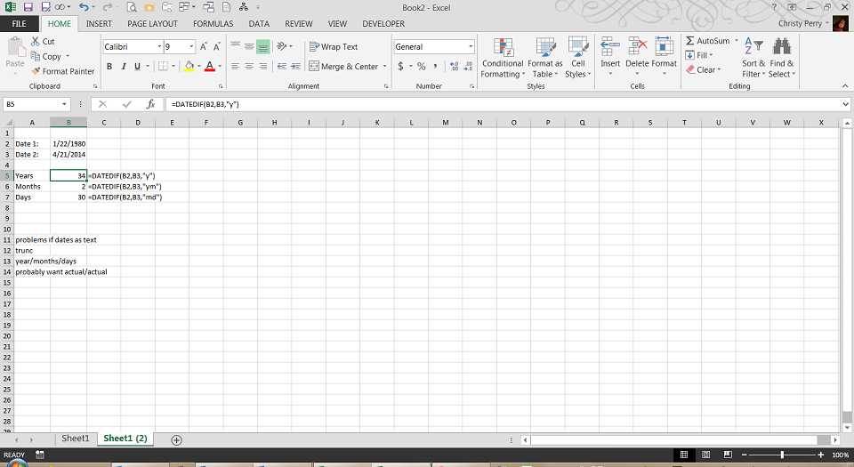 Fred Pryor Seminars_Excel Formula to Calculate Age 3